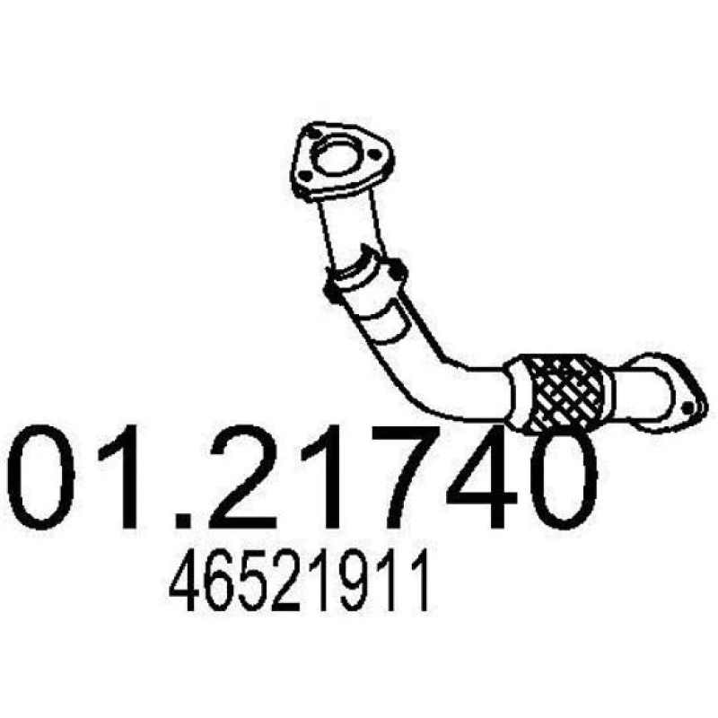 Image of MTS 01.21740 Exhaust Pipe Front, Length: 590mm Exhaust Pipe (17)
