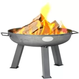 image of Harbour Housewares - Cast Iron Garden Fire Pit - 55cm - Grey