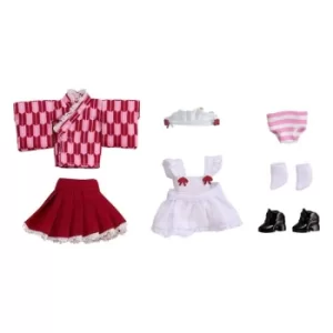 Image of Original Character Parts for Nendoroid Doll Figures Outfit Set Japanese-Style Maid Pink