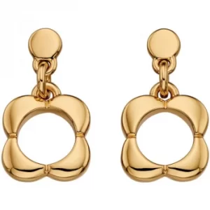 image of Ladies Orla Kiely Gold Plated Open Flower Earrings