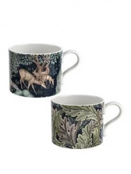 image of Morris & Co Set Of 2 Mugs ; Brook & Acanthus