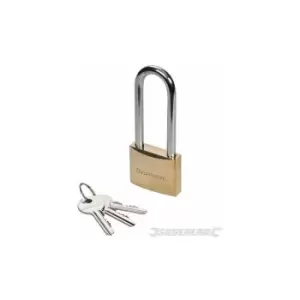 image of Silverline Mss04L Brass Padlock 50Mm Long Shackle