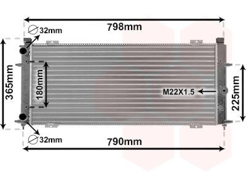 Image of VAN WEZEL Engine radiator VAN WEZEL 58002094