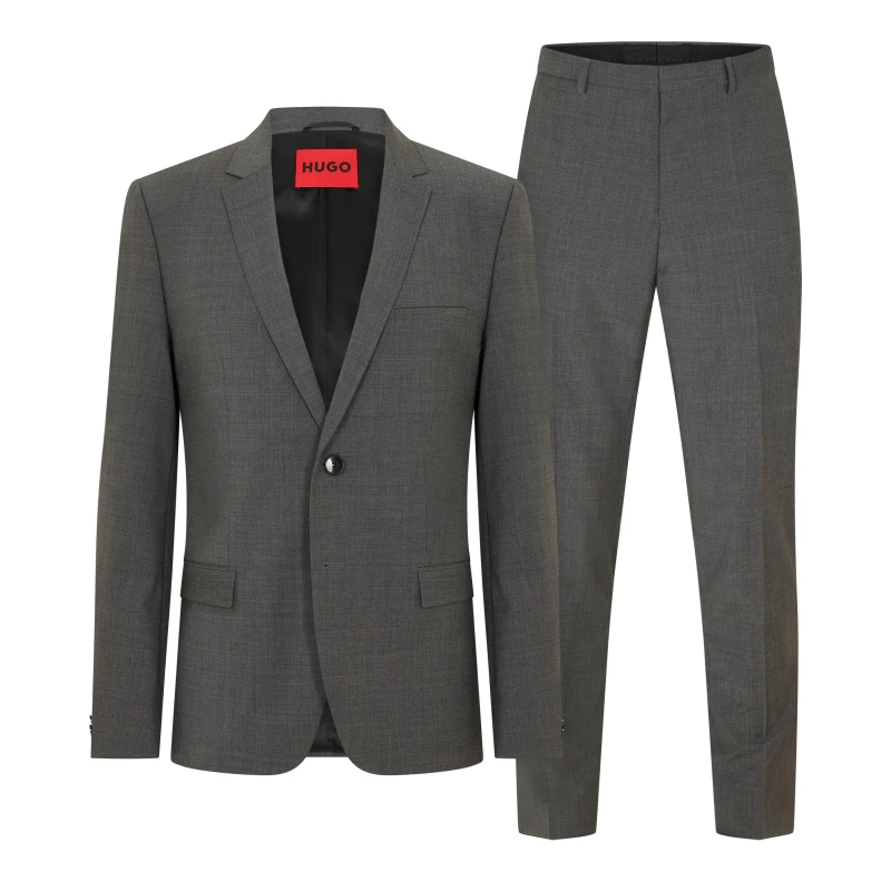Image of Hugo Mens Arti/Hesten212X Suit Charcoal male 34 (44)