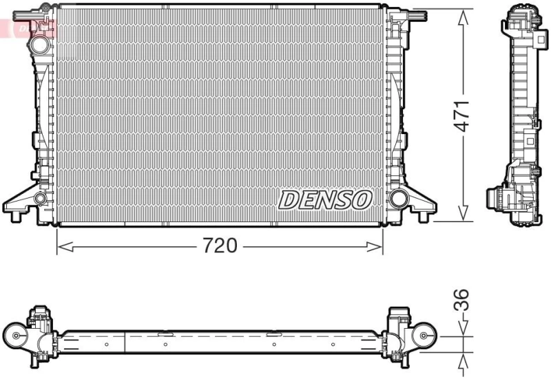 Image of DENSO Engine radiator DENSO DRM02047