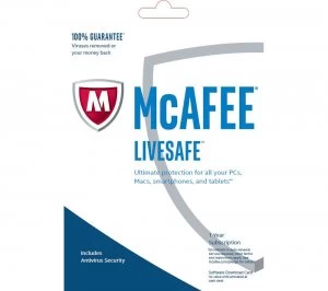 image of Mcafee LiveSafe Unlimited 2016 Unlimited for 1 year