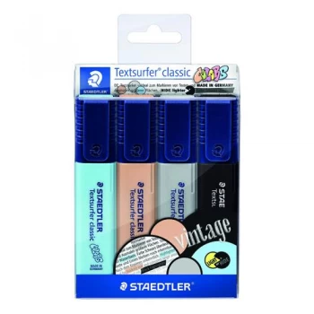 image of Staedtler Textsurfer Classic Highlighters Pack of 4 364 CWP4