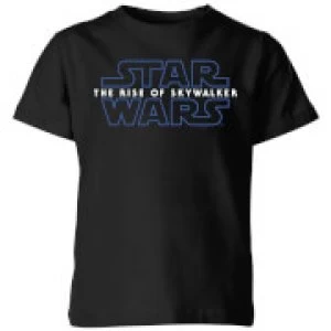 Image of Star Wars The Rise Of Skywalker Logo Kids T-Shirt - Black - 11-12 Years