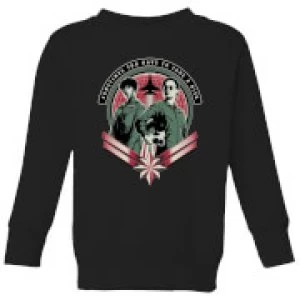 Image of Captain Marvel Take A Risk Kids Sweatshirt - Black - 11-12 Years