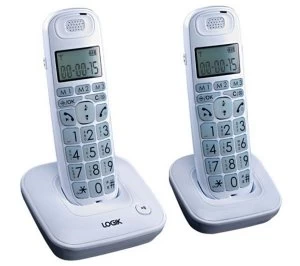 image of Logik L20DBIG10 Cordless Phone Twin Handsets