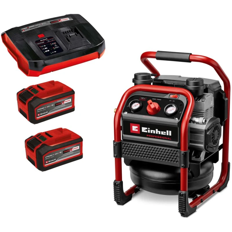 Image of Einhell Professional SILENZZO 18/160 18v Cordless Air Compressor 2 x 8ah Li-ion Charger SILENZZO 18/160