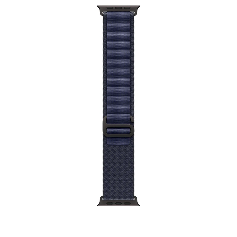 Image of Apple 49mm Navy Alpine Loop - Medium - Black Titanium Finish MYPX3ZM/A