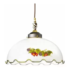 Image of NONNA classic pendant light antique brass 1 bulb in matt glass