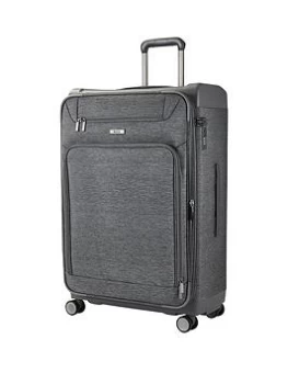 image of Rock Luggage Parker Large 8 Wheel Grey Suitcase