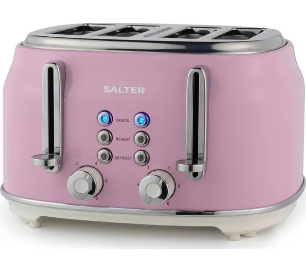 Image of Salter Retro EK5739PNK 4 Slice Toaster