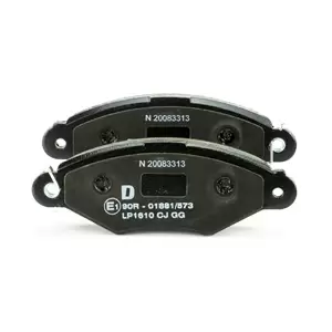 Image of DELPHI Brake pad set not prepared for wear indicator LP1610 Brake pads,Brake pad set, disc brake RENAULT,PEUGEOT,CITROEN,KANGOO (KC0/1_)