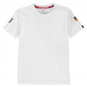 Image of Alpha Industries Badge Tee - White 09