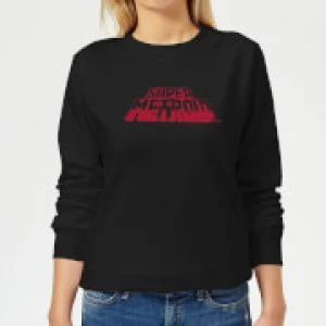 Image of Nintendo Super Metroid Retro Logo Womens Sweatshirt - Black