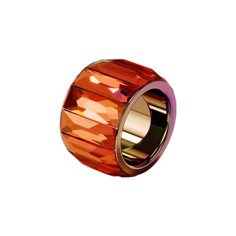 Image of Swarovski Curiosa cocktail ring, Baguette cut, Pink - Clear Clear M