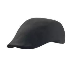 Image of Atlantis Swing Brushed Cotton Flat Cap (One Size) (Black)