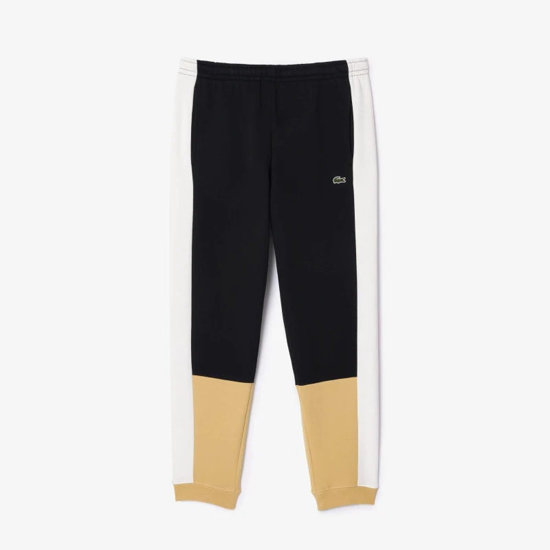 Image of Lacoste Mens Closed Hem Fleece Joggers Black/Flour male 2XS
