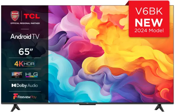 image of TCL 65" 65V6BK Smart 4K Ultra HD LED TV