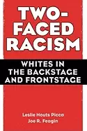 Image of two faced racism whites in the backstage and frontstage