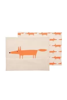 image of Mr Fox Set of 4 Cotton Placemats Stone