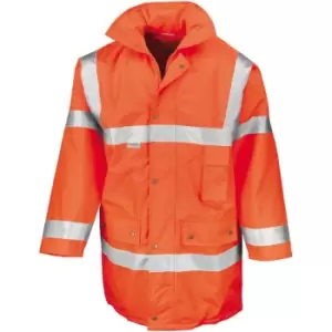 image of Result Mens Safeguard High-Visibility Safety Jacket (EN471 Class 3) (L) (Fluorescent Orange) - Fluorescent Orange