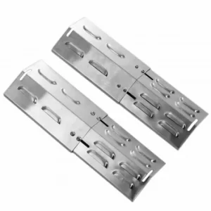 Image of Charles Bentley Adjustable Gas BBQ Flame Tamer Pack of 2, Stainless Steel