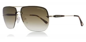 image of Tom Ford Nils Sunglasses Light Gold 28F 61mm