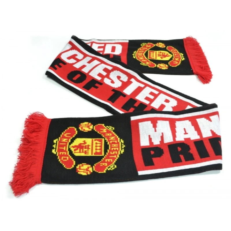 Image of Manchester United FC Mens Pride Of The North Scarf in Red Red Male One Size