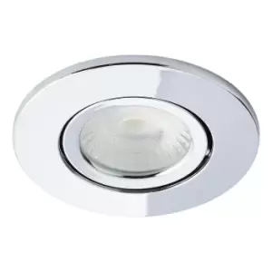 Image of Spa Como LED Tiltable Fire Rated Downlight 5W Dimmable Cool White Chrome IP65