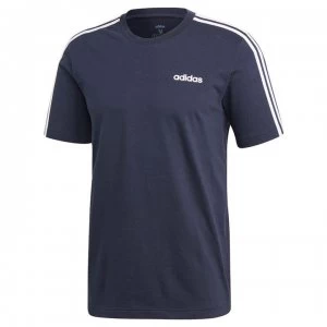 image of adidas Essentials 3-Stripes Mens T-Shirt - Legend Ink/Wht