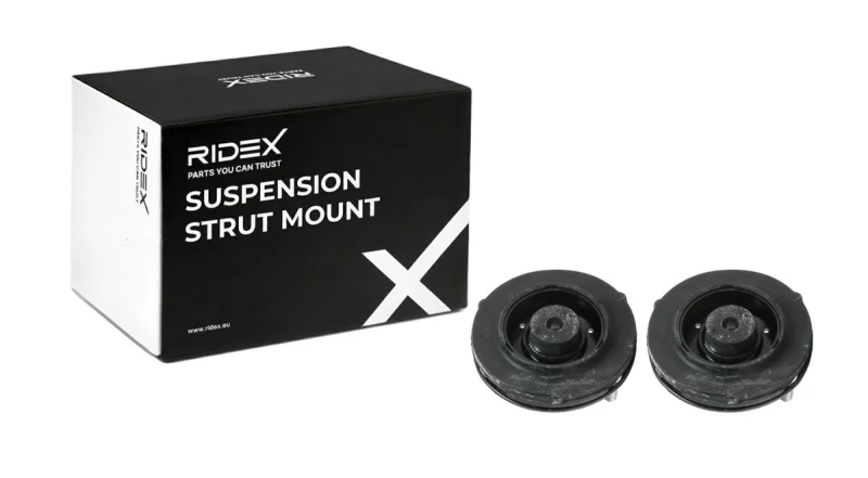 Image of RIDEX 1180S1208 Top strut mount Front Axle, with bearing(s) Suspension Strut Support Bearing (1180)