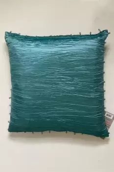 Image of Strata Pleated Beaded Scatter Reversible Cushion Cover