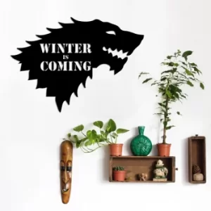 Image of Winter ?s Comming Black Decorative Metal Wall Accessory
