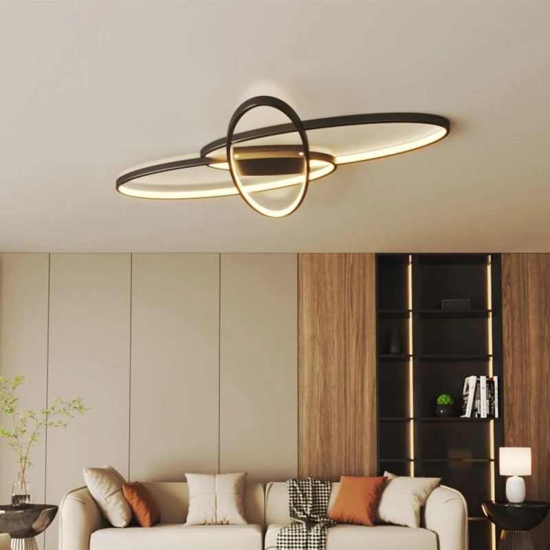 Image of Kabinet UK 3-Oval Overlap Adjustable LED Ceiling Light Black unisex One Size