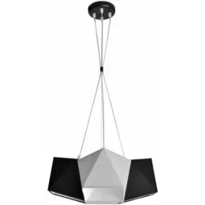 image of Helam Adamant Cluster Pendant Ceiling Light Grey, Black 60cm