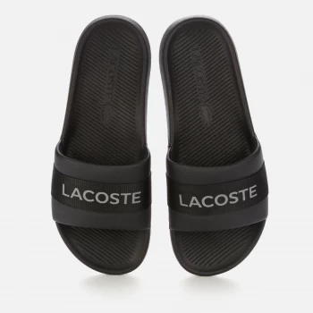 Image of Lacoste Mens Croco 0721 1 Slide Sandals - Black - UK 9