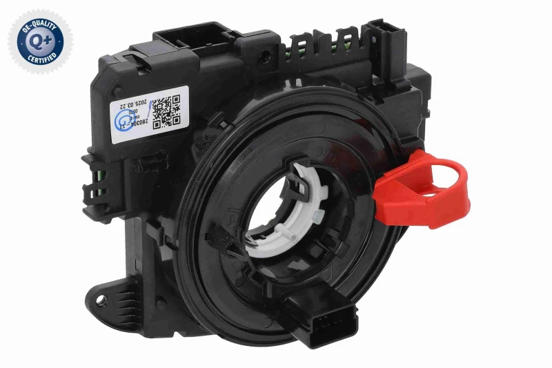 Image of Clock spring for steering wheel VEMO V10-72-0201