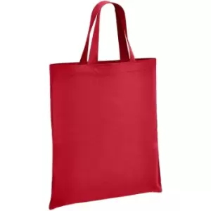 image of Brand Lab Cotton Short Handle Shopper Bag (One Size) (Red)