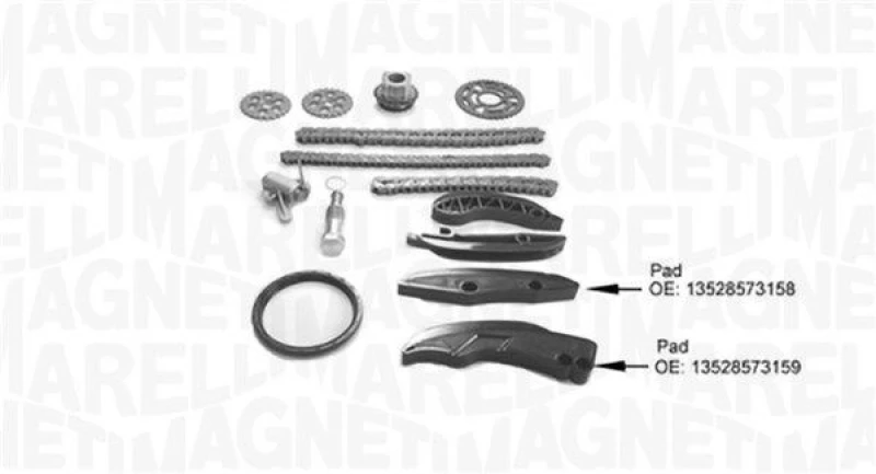 Image of MAGNETI MARELLI Timing chain kit MAGNETI MARELLI 341500001430