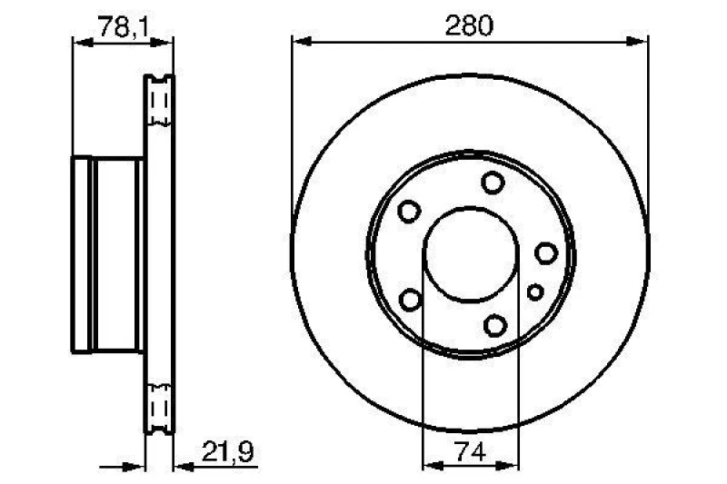 Image of Brake disc Bosch 0 986 478 041
