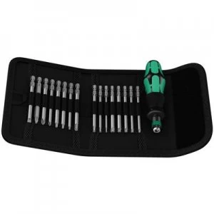 image of Wera Kraftform Kompakt 60 05051042001 Bit set 17 Piece Slot, Phillips, Pozidriv, TORX BO, Square socket, Allen