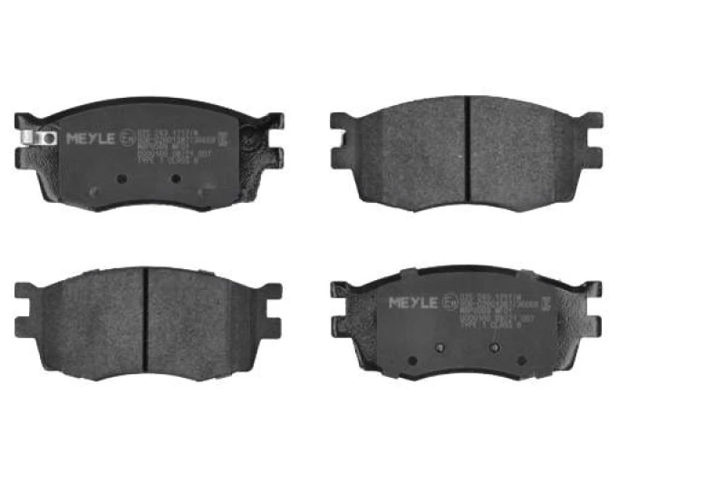 Image of MEYLE 025 243 1717/W Brake pad set Front Axle, with acoustic wear warning, Original Quality, with anti-squeak plate Brake Pad Set,disc brake (402)