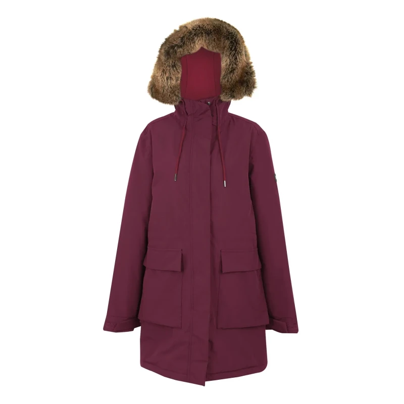 Image of Womens waterproof parka with hood Regatta Sabinka Violet Female 36