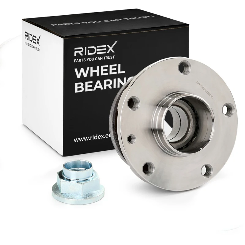 Image of RIDEX 654W0347 Wheel bearing kit Rear Axle, with integrated ABS sensor Wheel Bearing Kit (654)