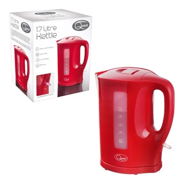 Image of Quest 1.7L Jug Kettle - Red 35429