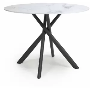 Image of Shankar - Avesta White Round Dining Room Table